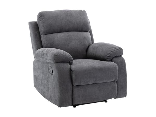 Vente-unique - Reclinerfåtölj i tyg TOLZANO - mörkgrå