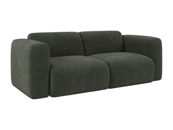 Vente-unique - 3-sits soffa i melerat grönt tyg POGNI från Maison Céphy