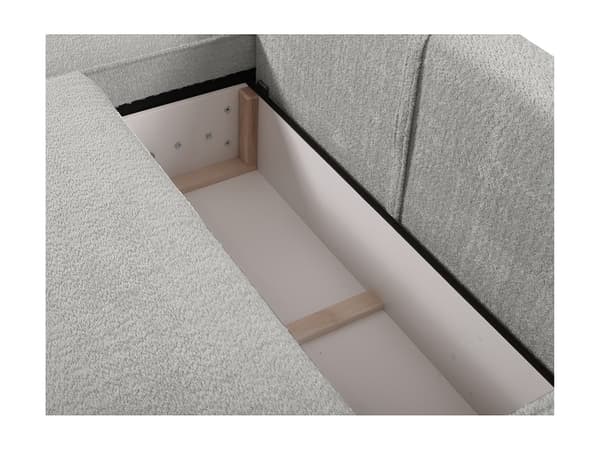 Vente-unique - AMELIA 4-sits bäddsoffa i grått bouclétyg
