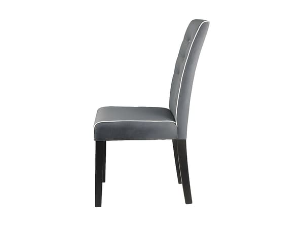 Vente-unique - Set med 2 stolar i tyg och gummiträ - Grå - GABELLE