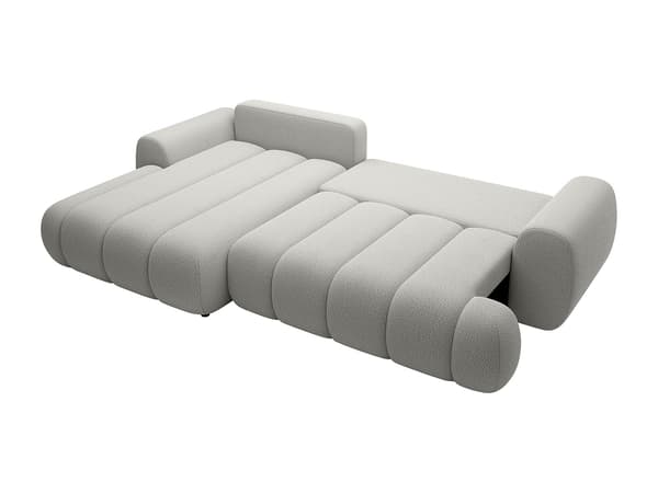 Vente-unique - Hörnbäddsoffa vänsterställd ljusgrått tyg FRIDORA