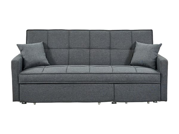 Vente-unique - 3-sitssoffa bäddsoffa i grått tyg CANETTI