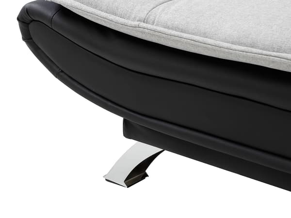 Vente-unique - Bäddsoffa clic-clac i grått och svart tyg DEMIDO