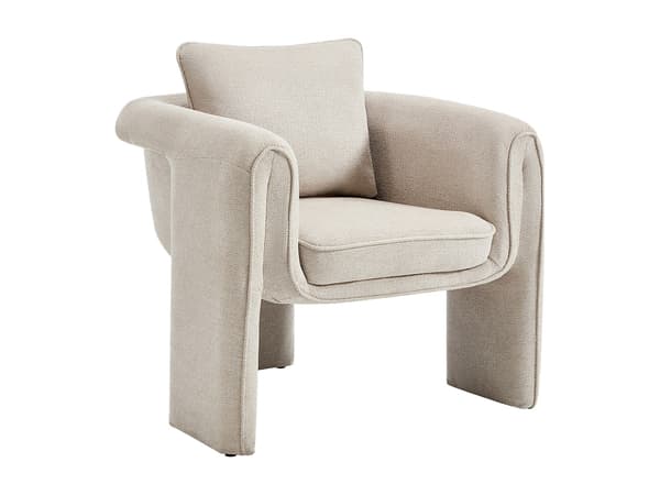 Vente-unique - Beige tygfåtölj JOLIPIA