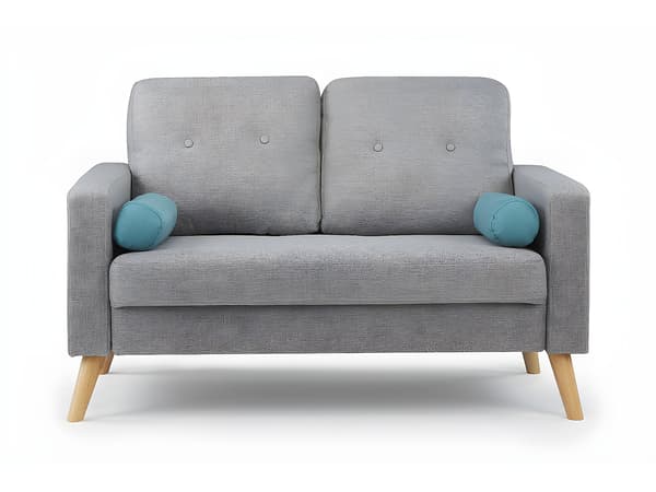 Vente-unique - 2-sits soffa TATUM i tyg - Gråmelerad