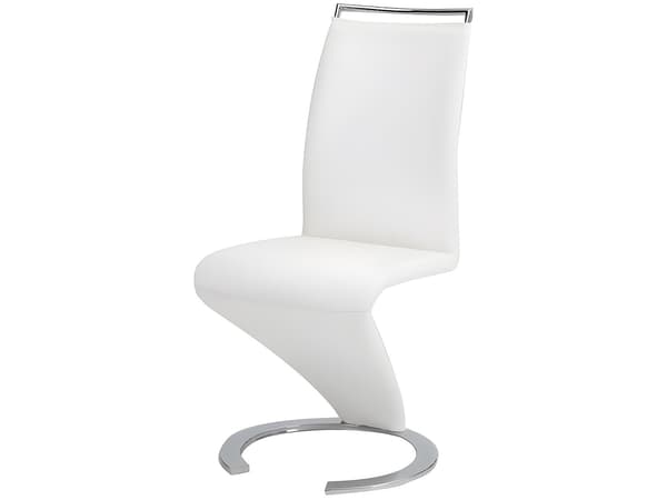 Vente-unique - NOAMI bord och 4 TWIZY stolar - Vitt och grått