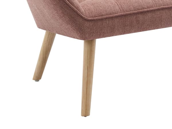 Vente-unique - 2-sits soffa i rosamelerat tyg CASERTA