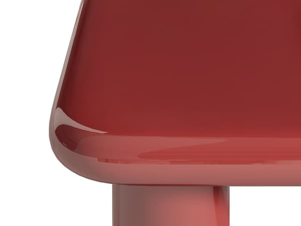 Vente-unique - Soffbord i MDF - Lackerad bordeaux - TAMISDA