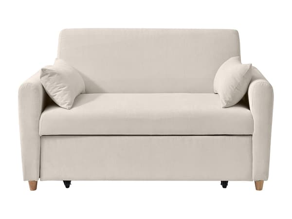 Vente-unique - 2-sits bäddsoffa i beige manchester AYLA