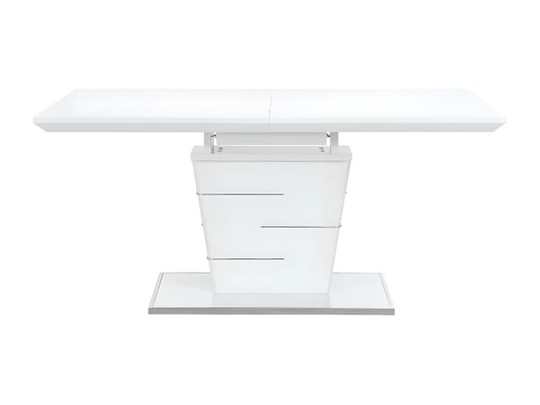 Vente-unique - Utdragbart matbord AMELLE - 6 till 8 personer - MDF vitlackerat