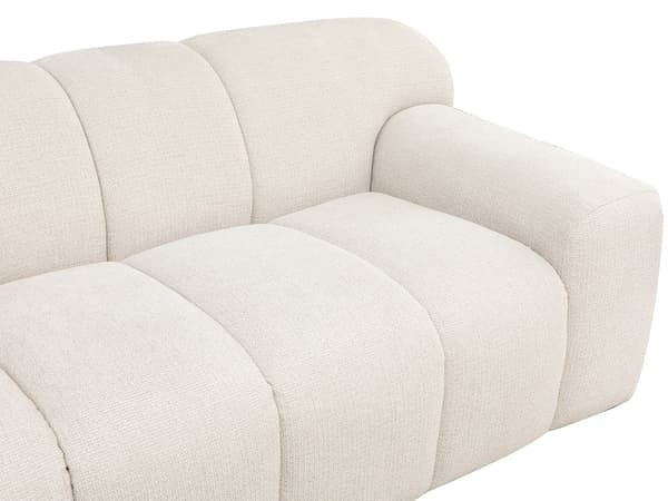 Vente-unique - Soffa 3 platser i chenilletyg - Beige ATUJU