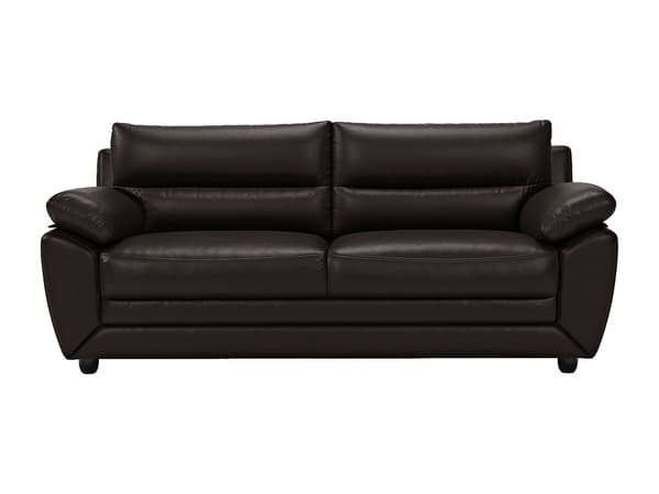Vente-unique - 3-sitssoffa i läderimitation MANOA - Brun