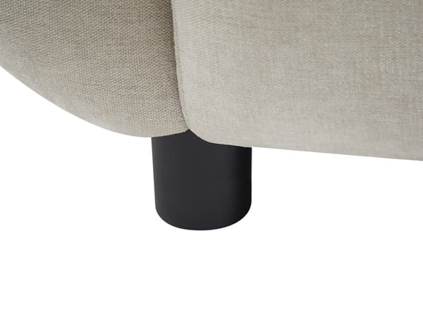 Vente-unique - JULORI 3-sitssoffa i beige tyg med quiltad effekt
