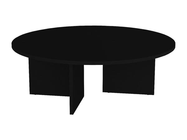 Vente-unique - Runt soffbord - Svart TOPANIA
