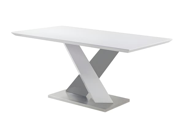 Vente-unique - SALVA matbord - 6 personer - lackerad MDF - Vitt och antracit