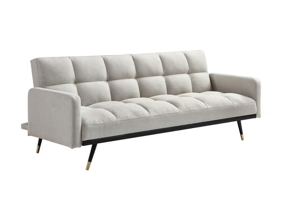Vente-unique - ROREMA 3-sits bäddsoffa i beige tyg