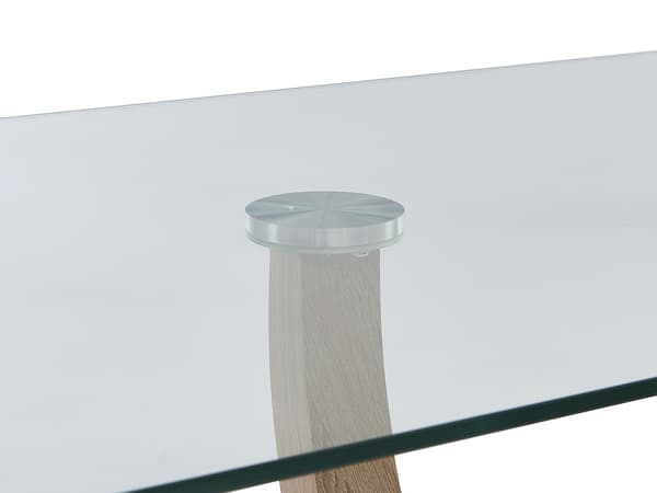 Vente-unique - MELODIE II bordsset + 4 BERLONA stolar - Transparent och grå