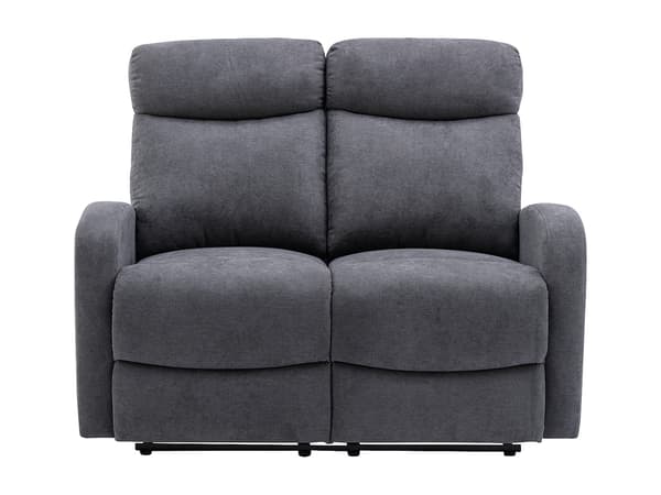 Vente-unique - EVELYN 2-sits reclinersoffa i grått tyg