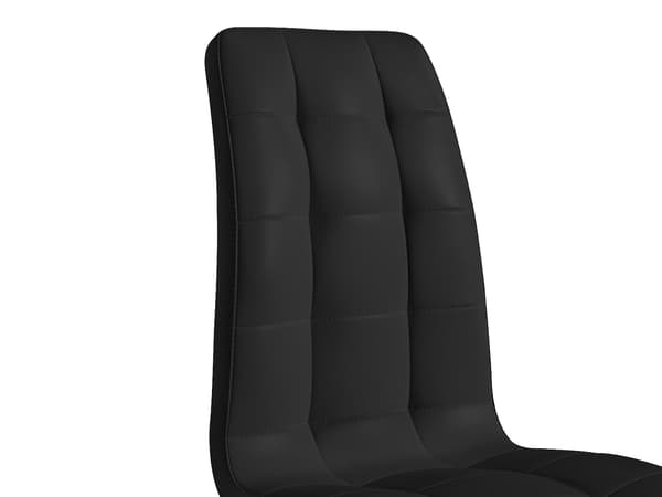 Vente-unique - Set med 6 stolar svart konstläder NADYA