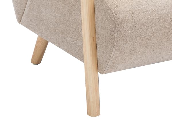 Vente-unique - JULOMO fåtölj i beige tyg och trä