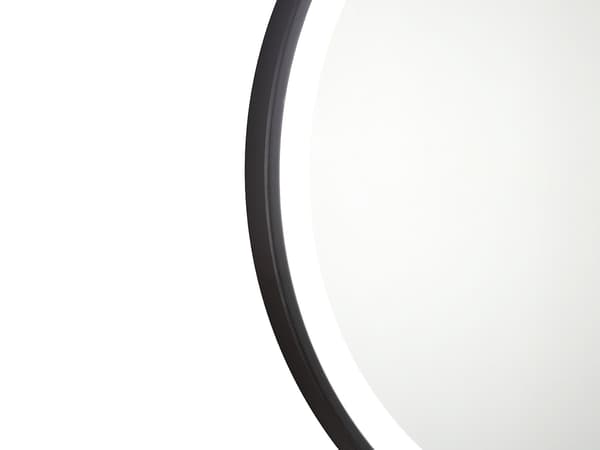 Vente-unique - Rund LED-badrumsspegel svart 80 cm NUMEA