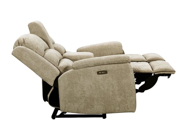 Vente-unique - 2-sitsreclinersoffa i taupe typ med elektrisk funktion NEVERS