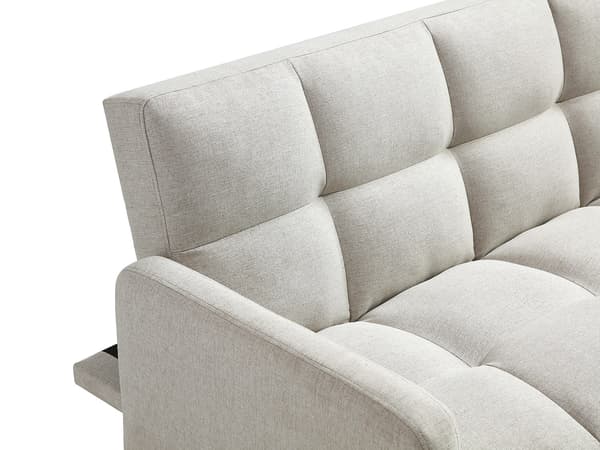 Vente-unique - ROREMA 3-sits bäddsoffa i beige tyg