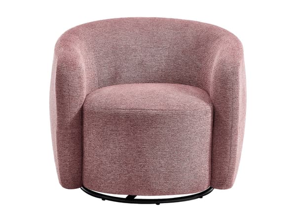 Vente-unique - Fåtölj i rosa texturerat tyg VEREIDE