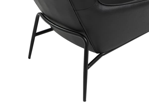 Vente-unique - Fåtölj i svart buffelläder DINNIA