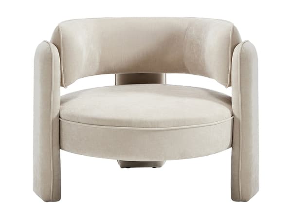 Vente-unique - Beige tygfåtölj ZORIMO