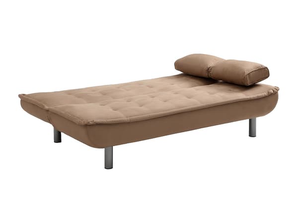 Vente-unique - Bäddsoffa i caramel tyg med klick-klack-funktion MISHAN