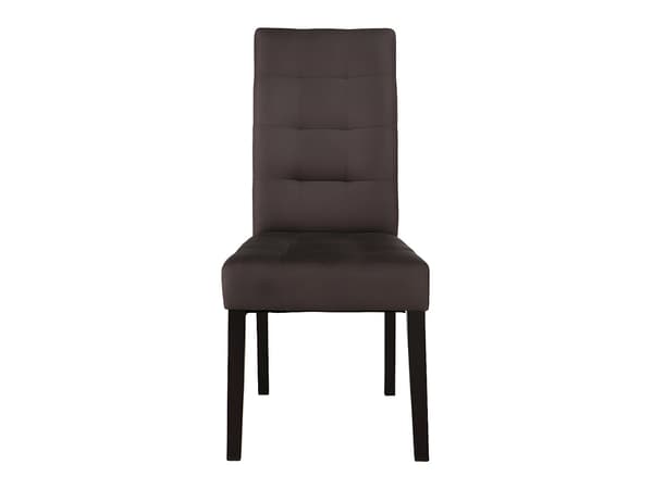 Vente-unique - Set med 6 stolar i tyg och trä - Brun - VILLOSA