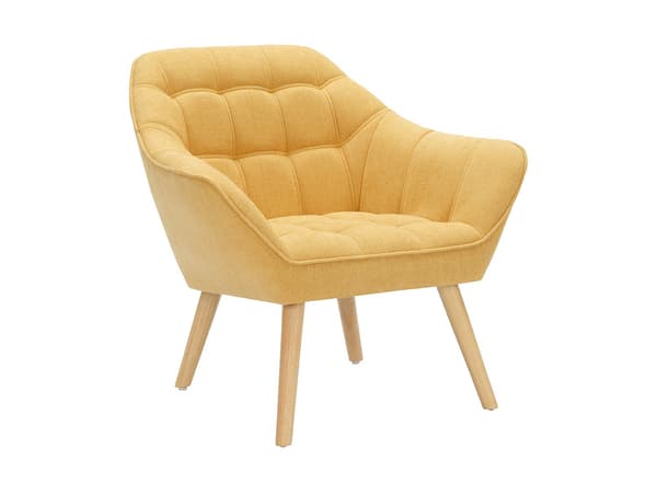 Vente-unique - CASERTA 2-sits soffa och fåtölj i senapsgult tyg