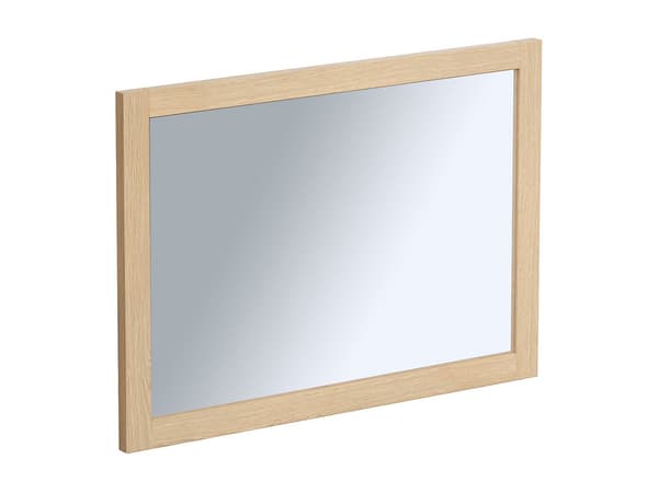 Vente-unique - Rektangulär spegel med ekfaner ram - L50 x H70 cm - TIMEA