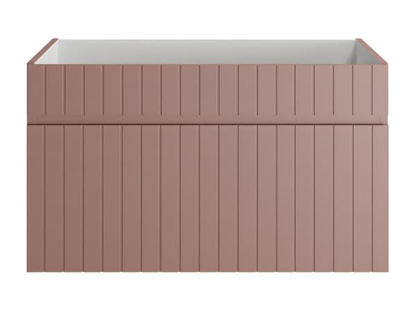 Vente-unique - Upphängda underskåpslucka strierad rosa uppphängd - 80 cm - SATARA
