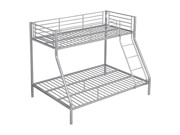 Vente-unique - Våningssäng 90/140 x 190 cm silver stål ELEVATIO IV