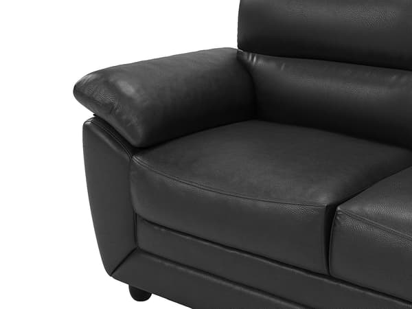 Vente-unique - 2-sitssoffa i läderimitation MANOA - Svart