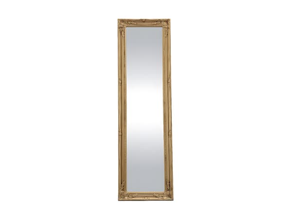 Vente-unique - Golvspegel i gulfärgad eukalyptusträ 50 × 170 cm HONORE