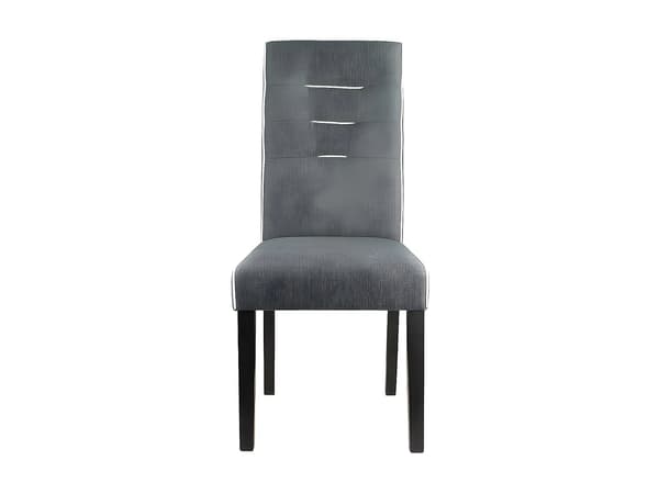 Vente-unique - Set med 2 stolar i tyg och gummiträ - Grå - GABELLE