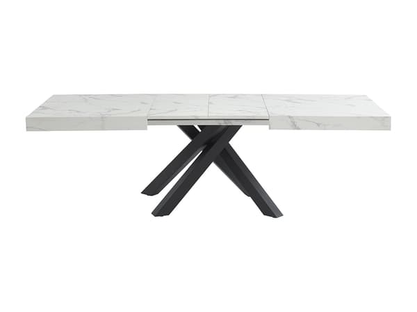 Vente-unique - CATONAV bord och 4 CELOLA stolar - Vitt och krämfärgat