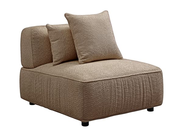 Vente-unique - Fåtölj i bouclé-tyg taupe LELACO