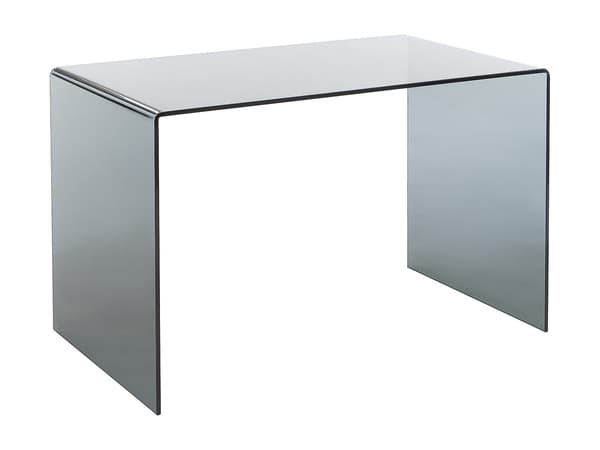 Vente-unique - Skrivbord med svart tonat glas ELSTRON