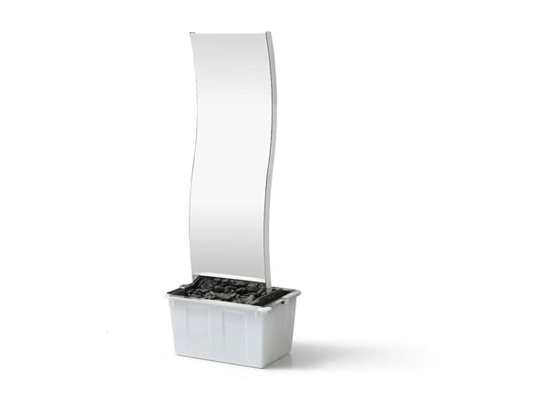 Vente-unique - Utomhusfontän våg i rostfritt stål - H.130 cm - Silver - HOKI