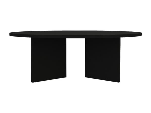 Vente-unique - Runt soffbord - Svart TOPANIA