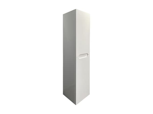Vente-unique - Väggmonterad badrumspelare - Vit - B30 x d30 x 120 cm - STEFANIE