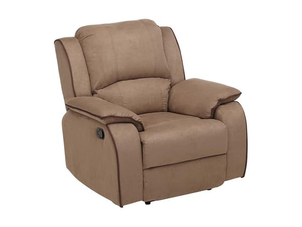 Vente-unique - 3-sits EVASION reclinersoffa i läder - elfenbensvit