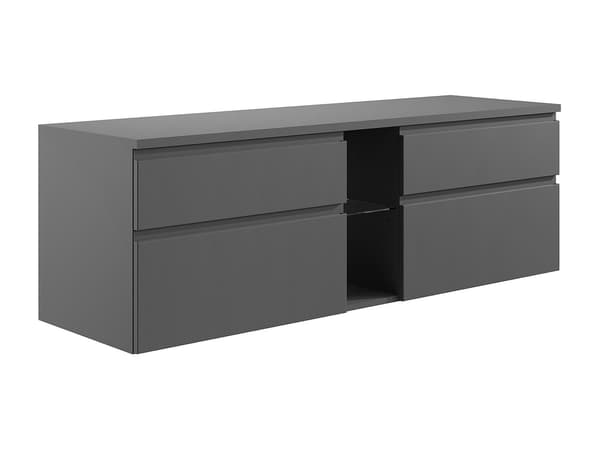 Vente-unique - Väggmonterad kommod grå 150 cm MAGDALENA II