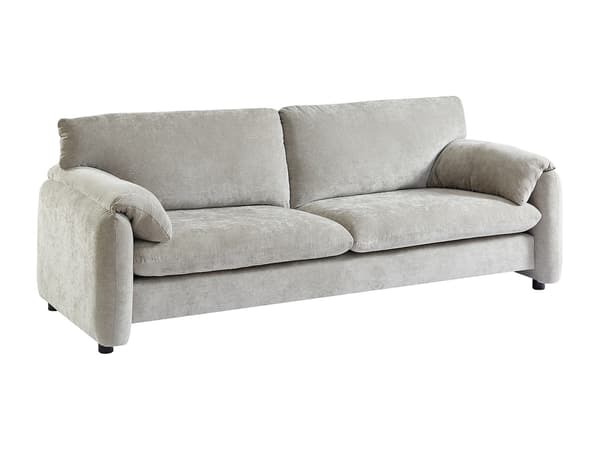 Vente-unique - 3-sits soffa i grått tyg OPRALIO