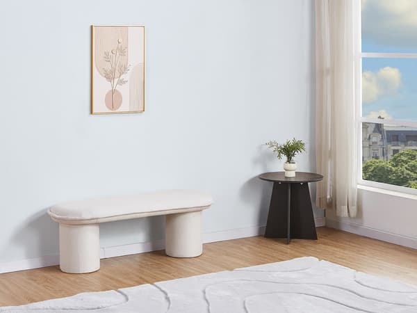 Vente-unique - Tygbänk – Beige - ELAMIU