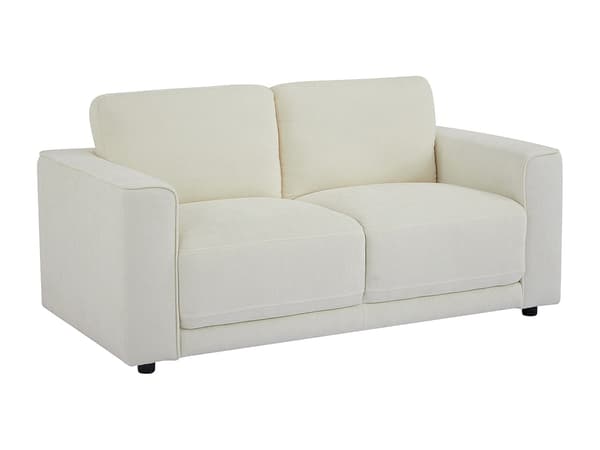 Vente-unique - Soffa 2 platser i texturerad bruten vit tyg NETUSO